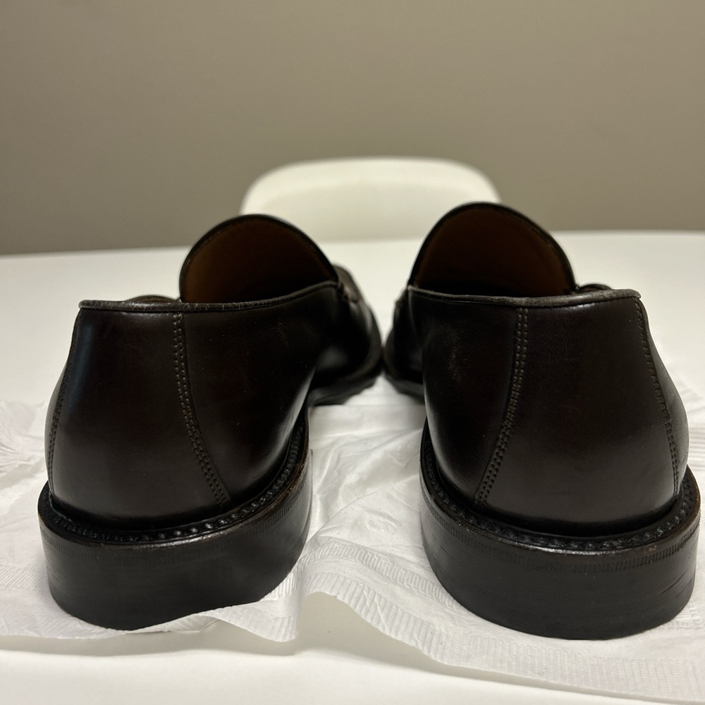 Mens Varda Brown leather loafers size 11 with a classic style. Italian leather - Picture 6 of 11